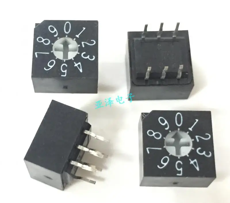 

5PCS/LOT MKK rotary dial switch, 10 stalls, 0-9 rotary switching coding switch, positive code 3:3, foot 8421C