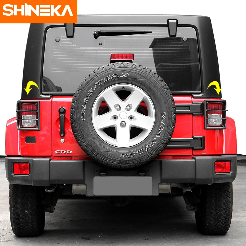 SHINEKA металлическая задняя фара защитная накладка для Jeep Wrangler JK 2007 + автомобильные