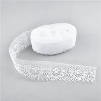 Buy 10 Yards 15 Colors Lace Ribbon Tape 40 MM African Lace Fabric Sewing Net Cord Embroidered Wedding Dress Handicraft Accessories Online - Image 3