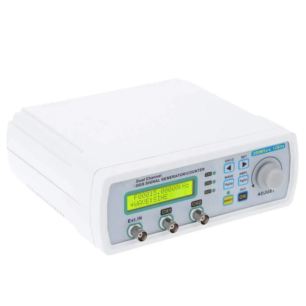 

High Accuracy Digital Signal Source Generator DDS Dual Channel Signal Generator Arbitrary Waveform Frequency Meter 200MSa / s