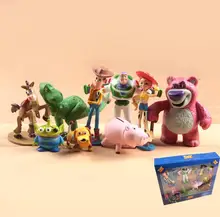 Huong Anime Figure 9PCS SET Toy Story 3 Buzz Lightyear Woody Jessie PVC Action Figure Collectible