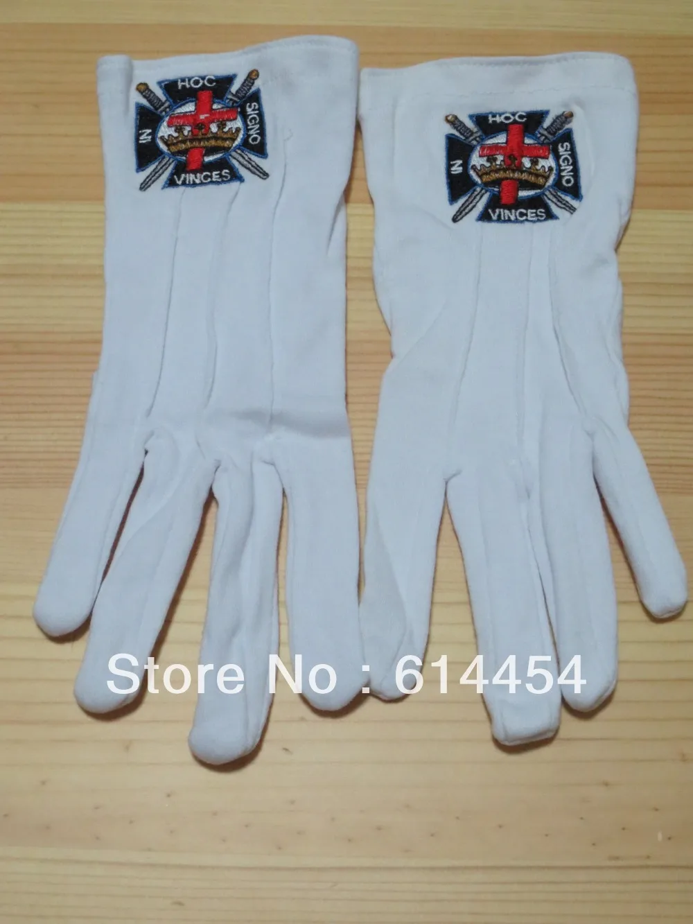

Masonic Gloves Mason Freedom Customized Made Embroidery N2