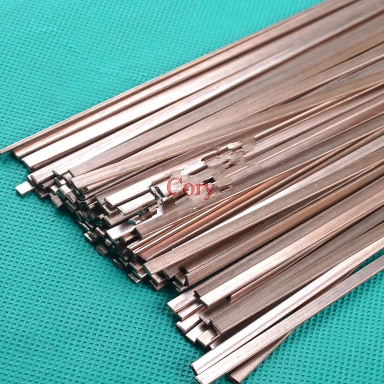 10PCS Phosphor-copper electrode flat electrode Copper electrode BCu93P For Air conditioning refrigerator 1.0mm TH 3.0mm Width