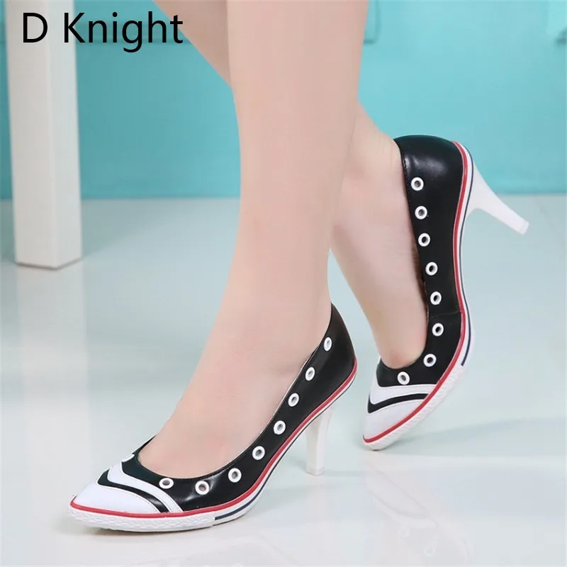 Sexy Pointed Toe Thin Heels Women Pumps New Fashion Shallow High Heeled Women Wedding Shoes Ladies Elegant Evening Party Shoes (1)
