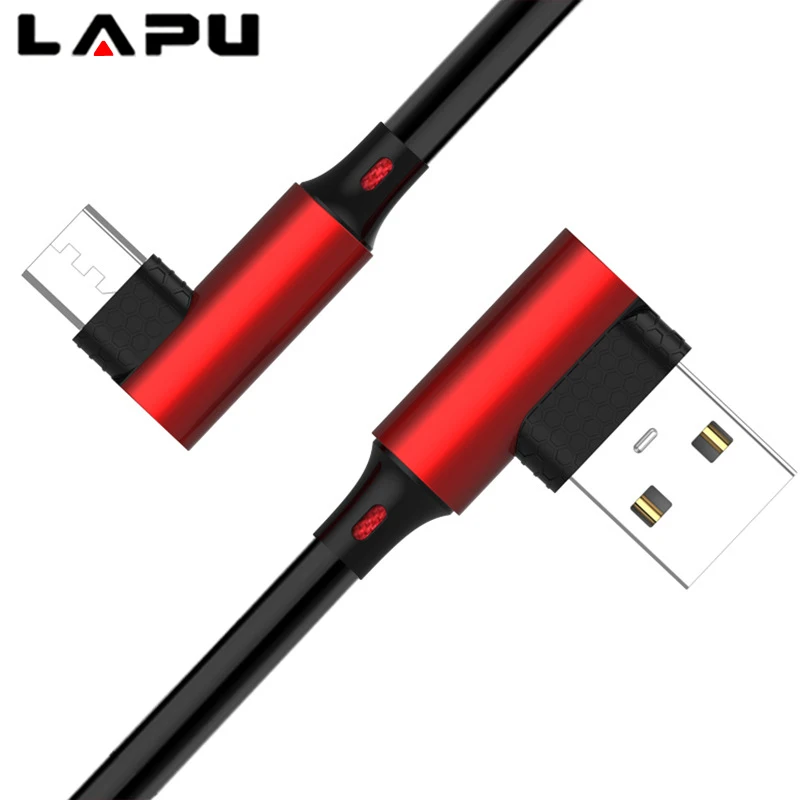 

LAPU 2.5A Double elbow data cable is suitable for iPhone android type-c 90 degree game phone quick charging cable