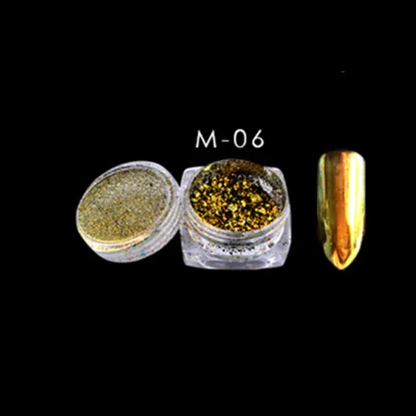 1 коробка волшебный зеркальный хромированный порошок металлик золото фиолетовый порошок для ногтей макияж пыль дизайн ногтей DIY пигмент блестки порошки блестки - Цвет: VW3539