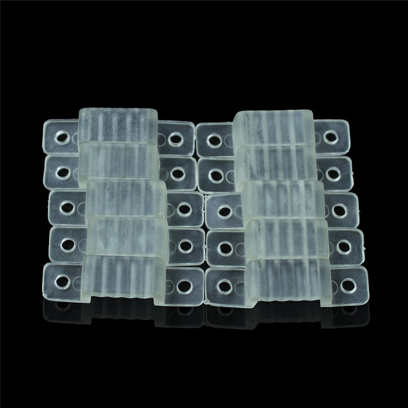 Clips de montaje de silicona de fijación LED, abrazaderas de hebillas para tira de luces LED de 220V 5050 2835, impermeable, papel de pared, 50 Uds.