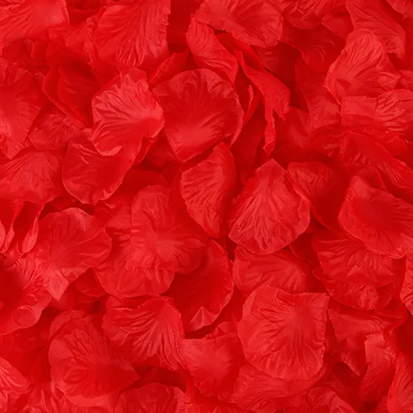 500 шт красивые шелковые лепестки роз для романтические украшения для свадьбы искусственные розы 16 цветов для Свадебная дорожка ковер стол - Цвет: Red