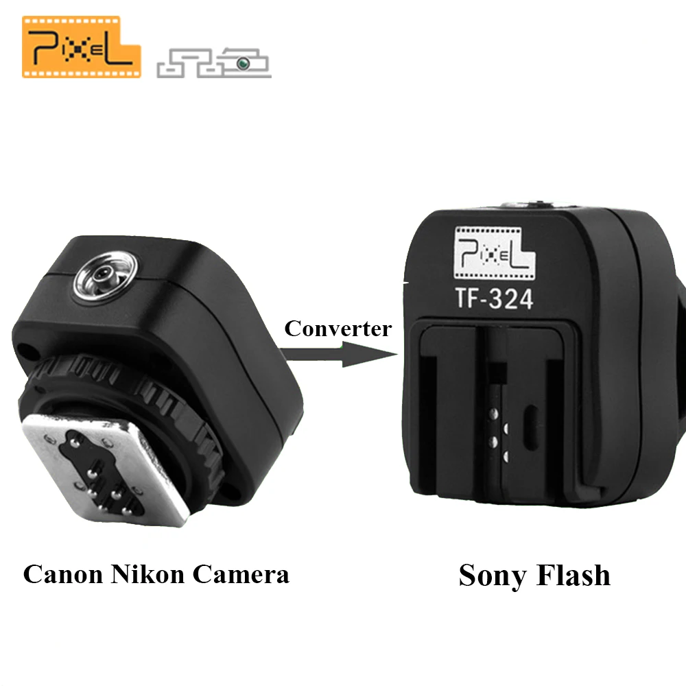 

PIXEL TF-324 Hot Shoe Adapter Converter For Canon Nikon Pentax Panasonic Camera to Sony HVL-F58AM HVL-F56AM MINOLTA Speedlite