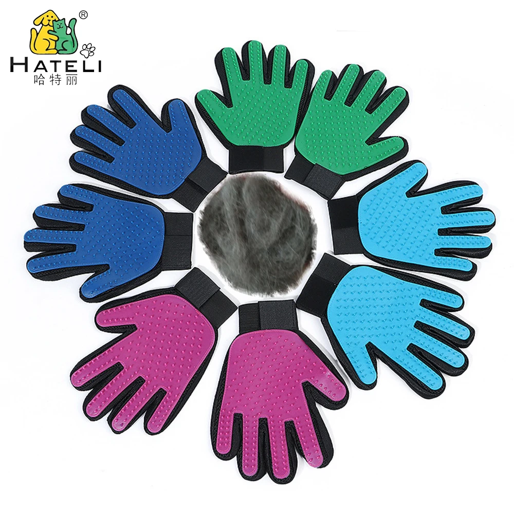 

Five Fingers Pet Cleaning Glove Dog Deshedding Tool Efficient Cat Bath Brush Pets Grooming Comb Silicone Dogs Hair Massage Glove