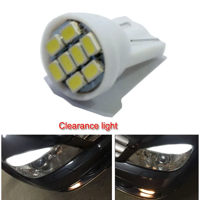 6 шт Автомобильный светодиодный T10 194 W5W 1 светодиодный 1206 3020 8 smd cob 6 чипов Клин лампочка лампа белая автоматическая лампа для чтения Парковка лампы