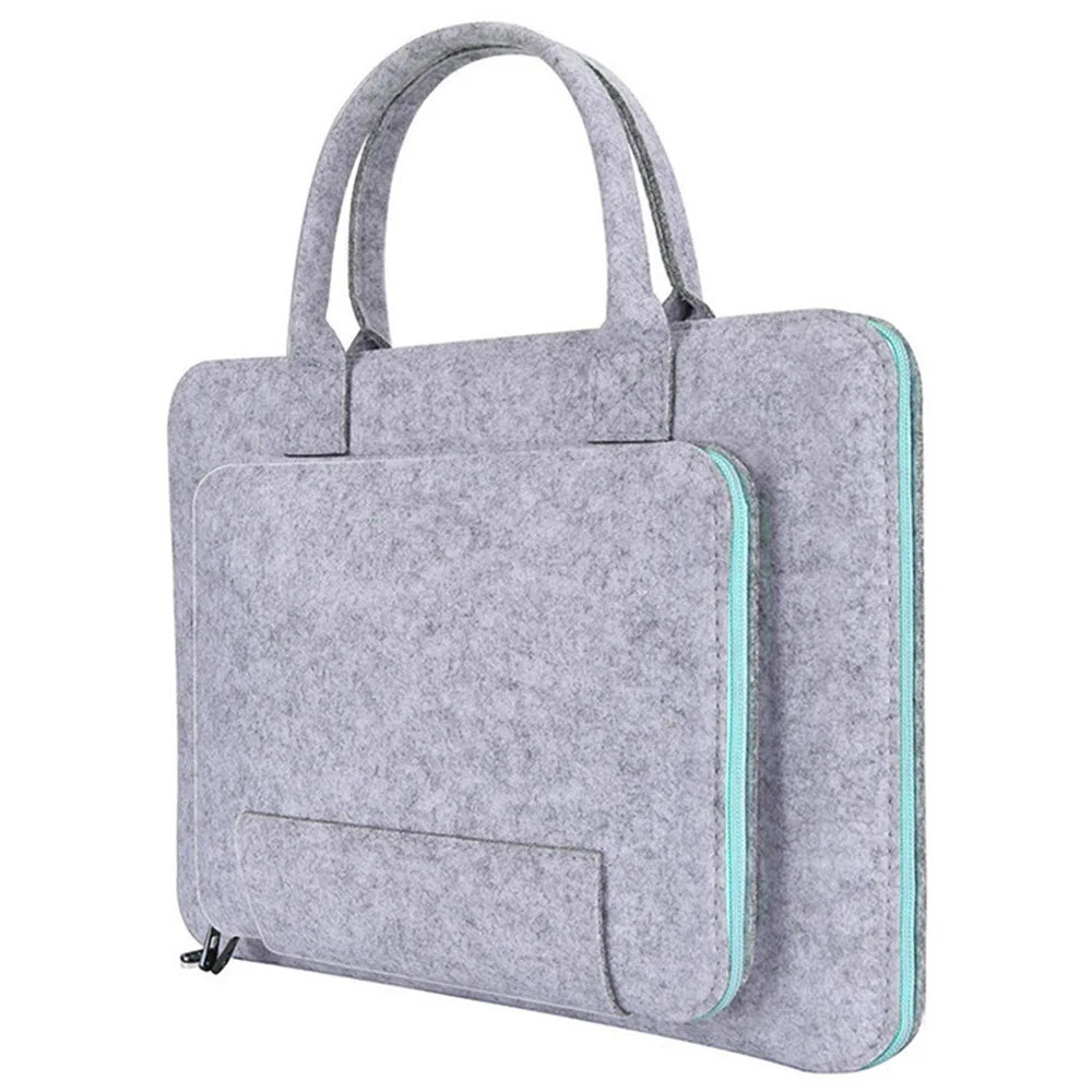 cheap 11 13 15 Inch super Light Solid Wool Felt Laptop Bag Handbag for MacBook Lenovo Dell HP Asus Computer Bag Men Women Big Capacity