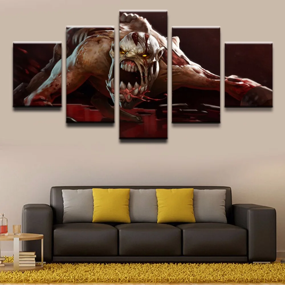  Canvas Home Decorative HD Printed Video Game Poster Wall Art Framework 5 Pieces DOTA 2 Lifestealer 