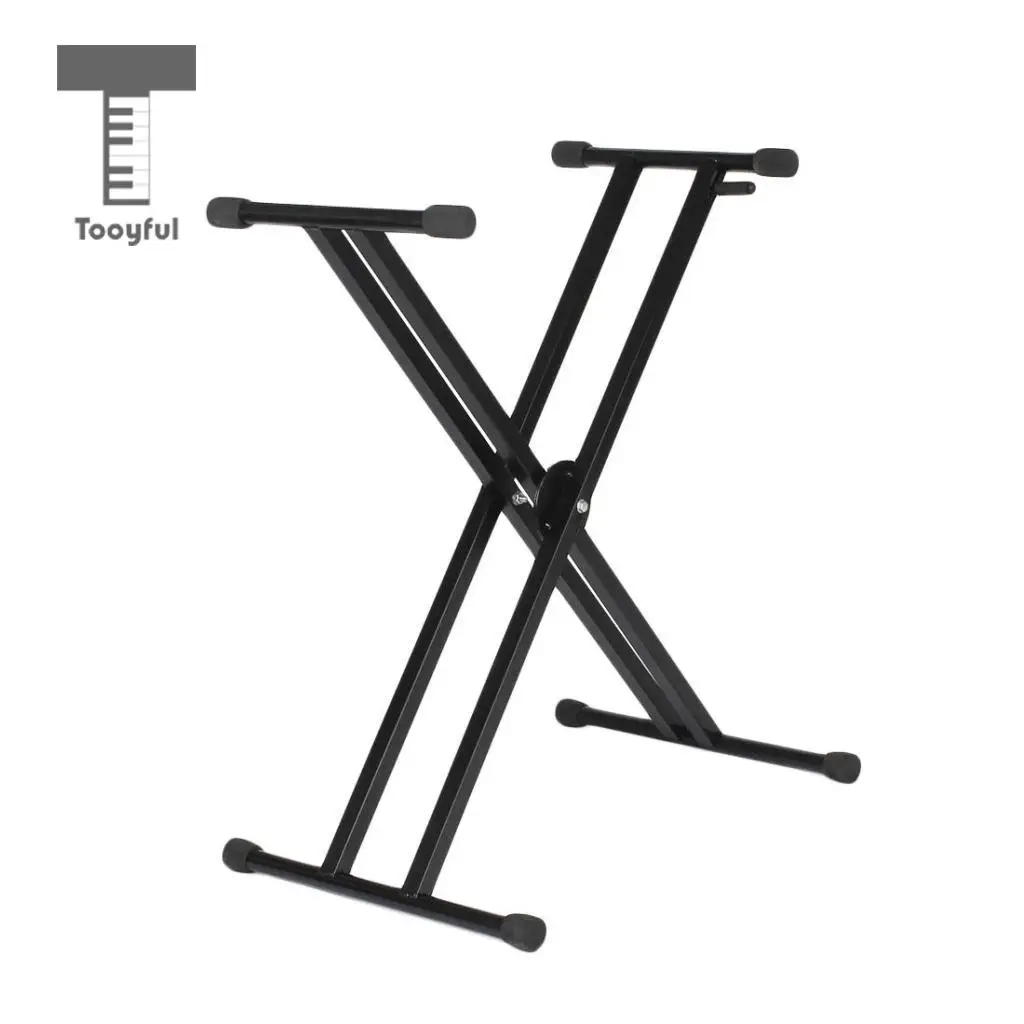 

Tooyful Adjustable Double Braced X Style Keyboard Stand Electronic Piano Organ Rack Musical Instrument Parts