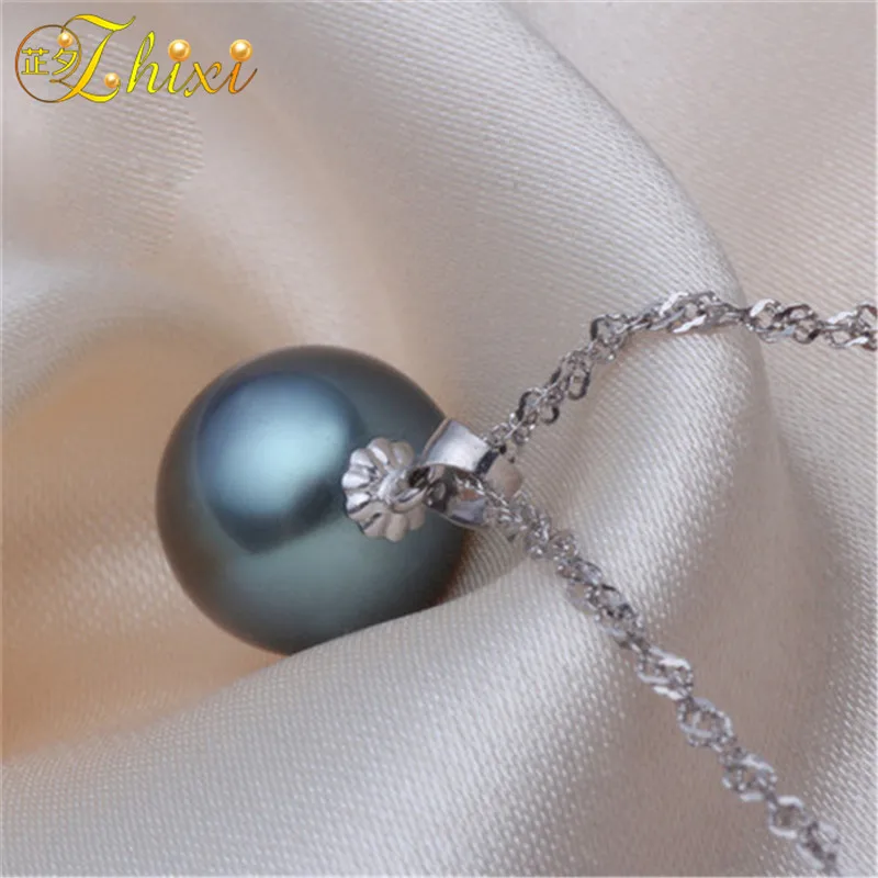 ZHIXI-18K-Natural-Black-Tahitian-Pearl-Necklace-Pendant-10-11mm-Fine-Jewelry-Classic-Natural-Stone-Pendant (2)