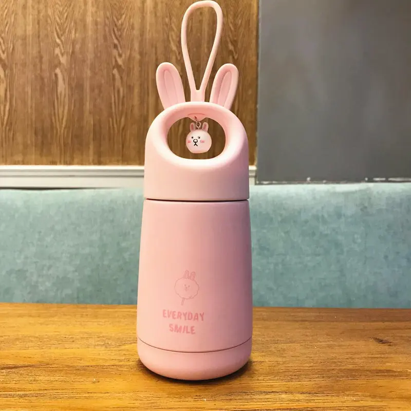 330 мл креативный кролик в форме Герметичная Бутылка термос с вакуумной крышкой из нержавеющей стали Вакуумная объемная кружка бутылка для чая для девочек женщин