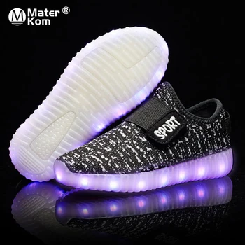 

Size 25-37 Children's Sneakers Luminous Shoes Led Sneakers for Boys&Girls Krasovki with Backlight Up Shoes Canvas Shoes Luminous