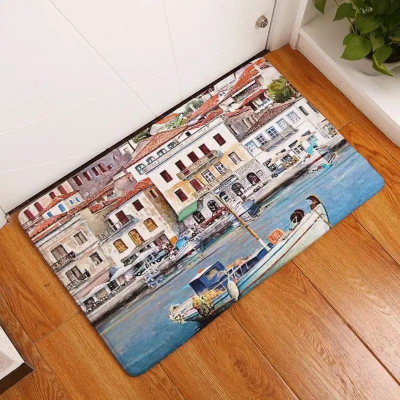 CAMMITEVER пейзаж море лодка коврики мягкие фланелевые 3D коврик, мат ковер для декора гостиной - Цвет: 2054-6