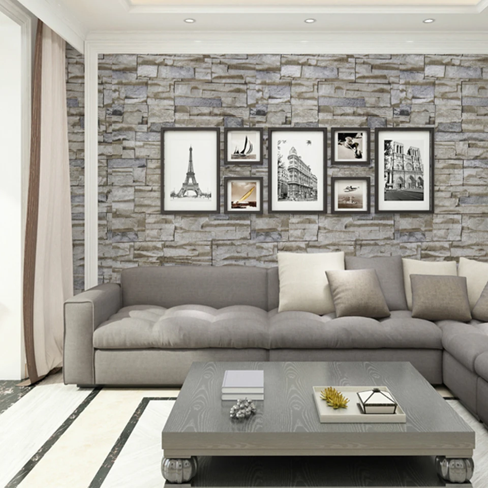 DIY водонепроницаемые самоклеющиеся наклейки на стену виниловые ПВХ кирпичная текстура ретро декоративные обои спальня гостиная украшение для дома