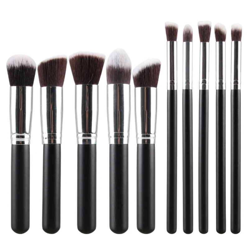 

Pro High Quality 10 Pcs Makeup Brushes Foundation Blush Eyeshadow Brush Women Make Up Maquiagem Cosmetic tools