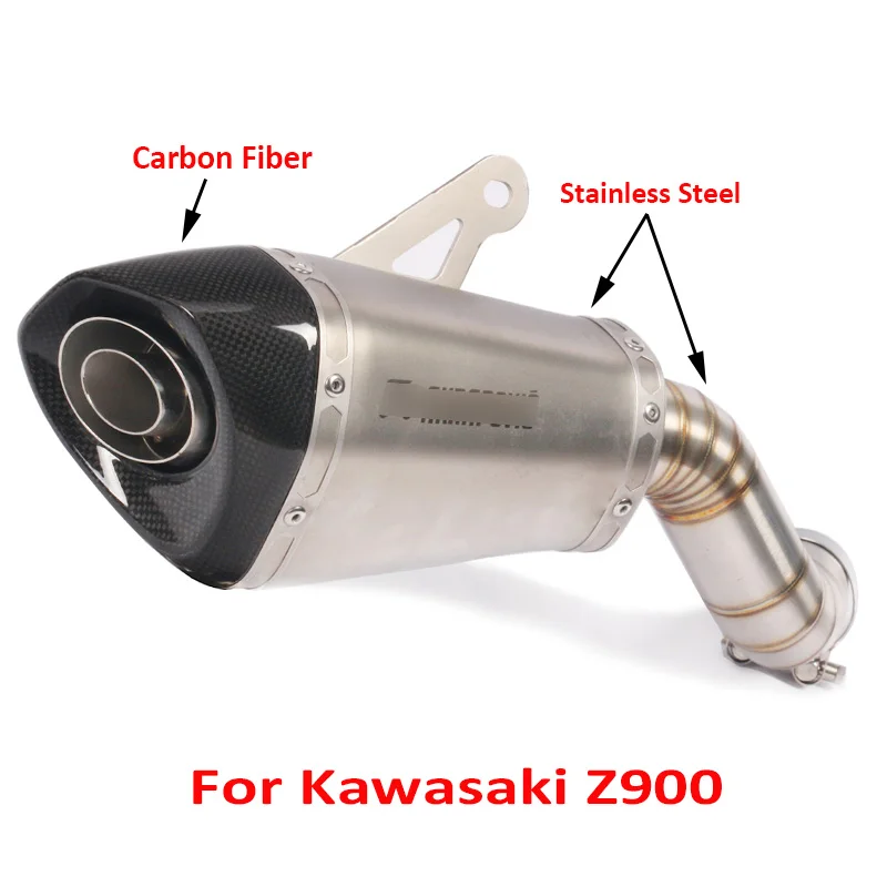 

Slip on Exhaust System Z900 Motorcycle Exhaust Muffler Tip Tail Pipe Silencer Connect Link Tube for Kawasaki Z900