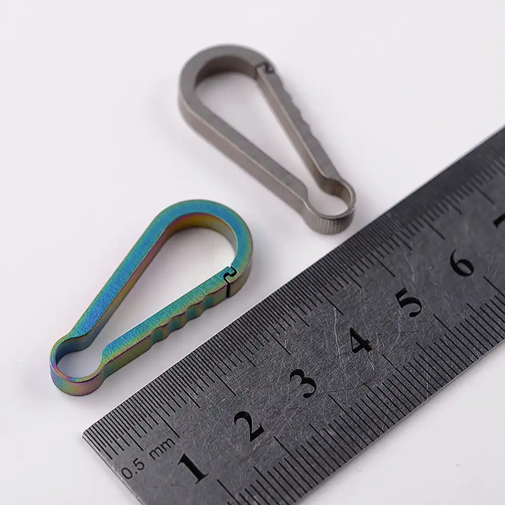 Titanium Alloy Outdoor Camping Carabiner Keychain Hanging Buckle Hook Snap