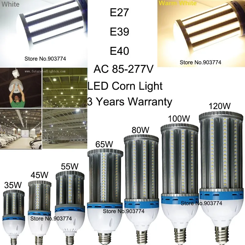 

80w led Corn Light 5730 Chip E40 Mogul led bulb Aluminum Fins Heat Sink Repalce CFL Guaranteed 100% 3Years Warranty