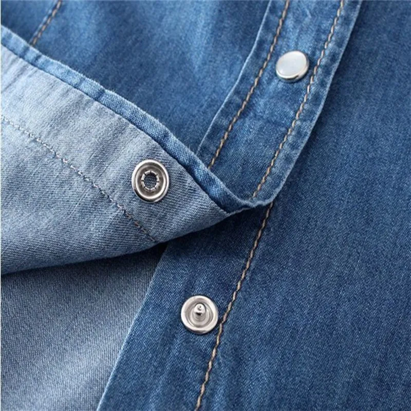 denim shirt with snap buttons