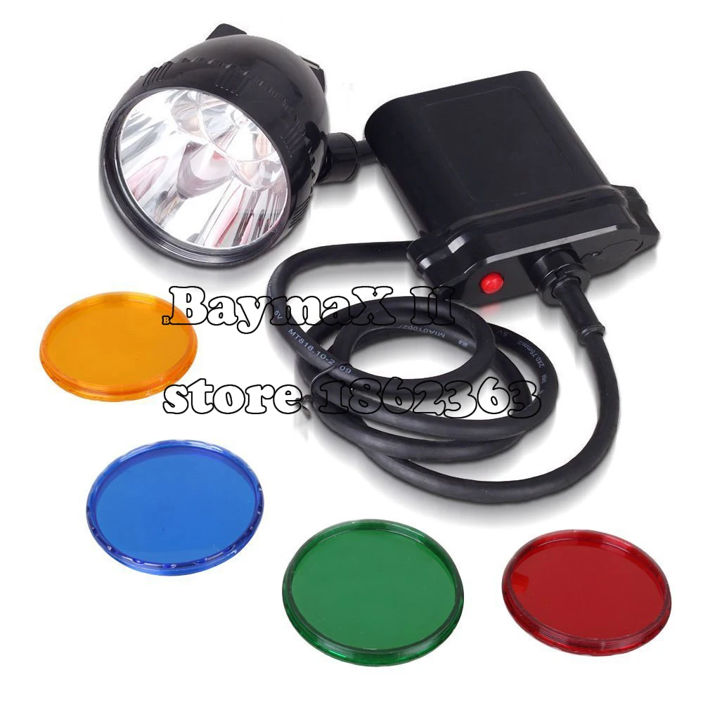 KL11LM 80000LUX CREE 10W XML U2 LED Coyote Hunting Light 11000mAh KL11LM Mining Headlamp Lighting 20Hours With 4 Optical Filters