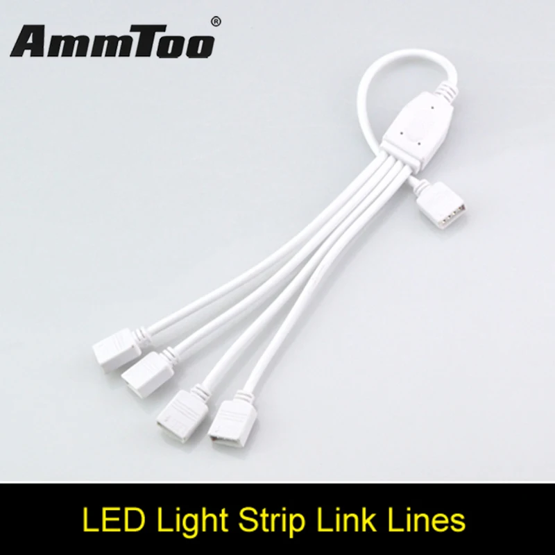 

4Pin Connector for RGB Strip 1 to 4 Connection Wire with 4 Pin Female Connector for 3528 5050 3014 SMD RGB LED Strip Ribbon Tape