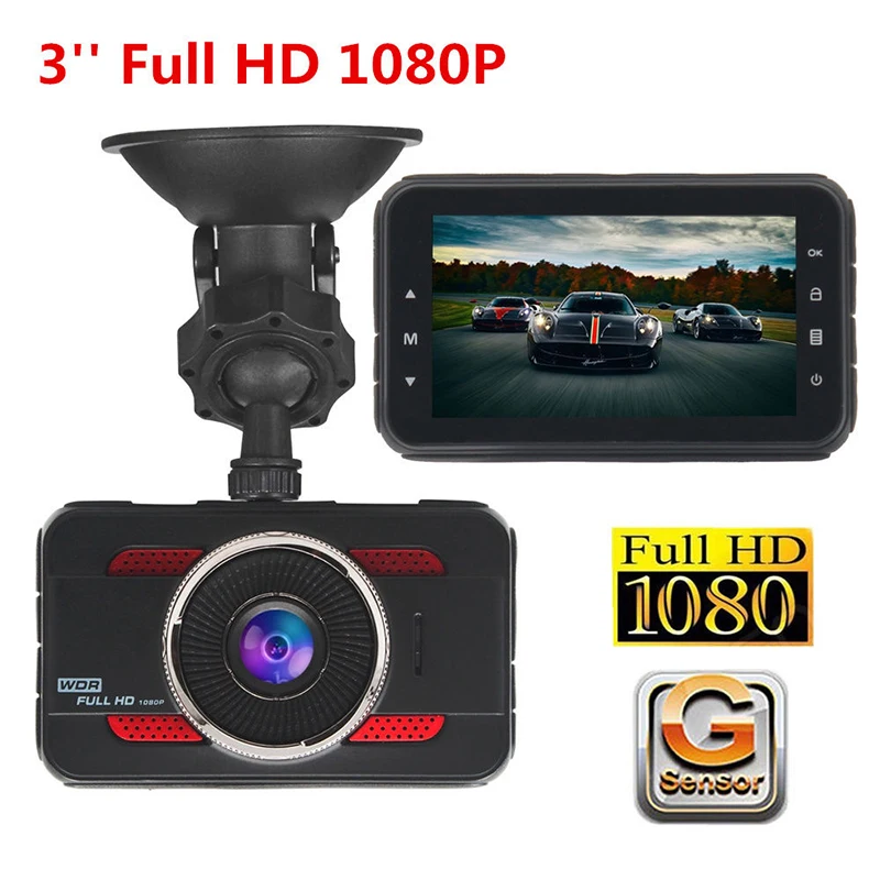 3``Car DVR FHD 1080P Video Registrator 170 Wide Angle Dash Cam DVRs