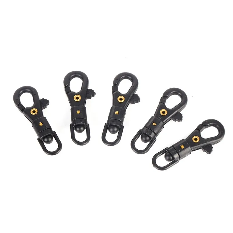 

5 Pack S-Shaped Keychain Clip paracord clip Hook Buckle Plastic Steel Carabiner Backpack Rotateable Hope Hook Parachute Outdoor