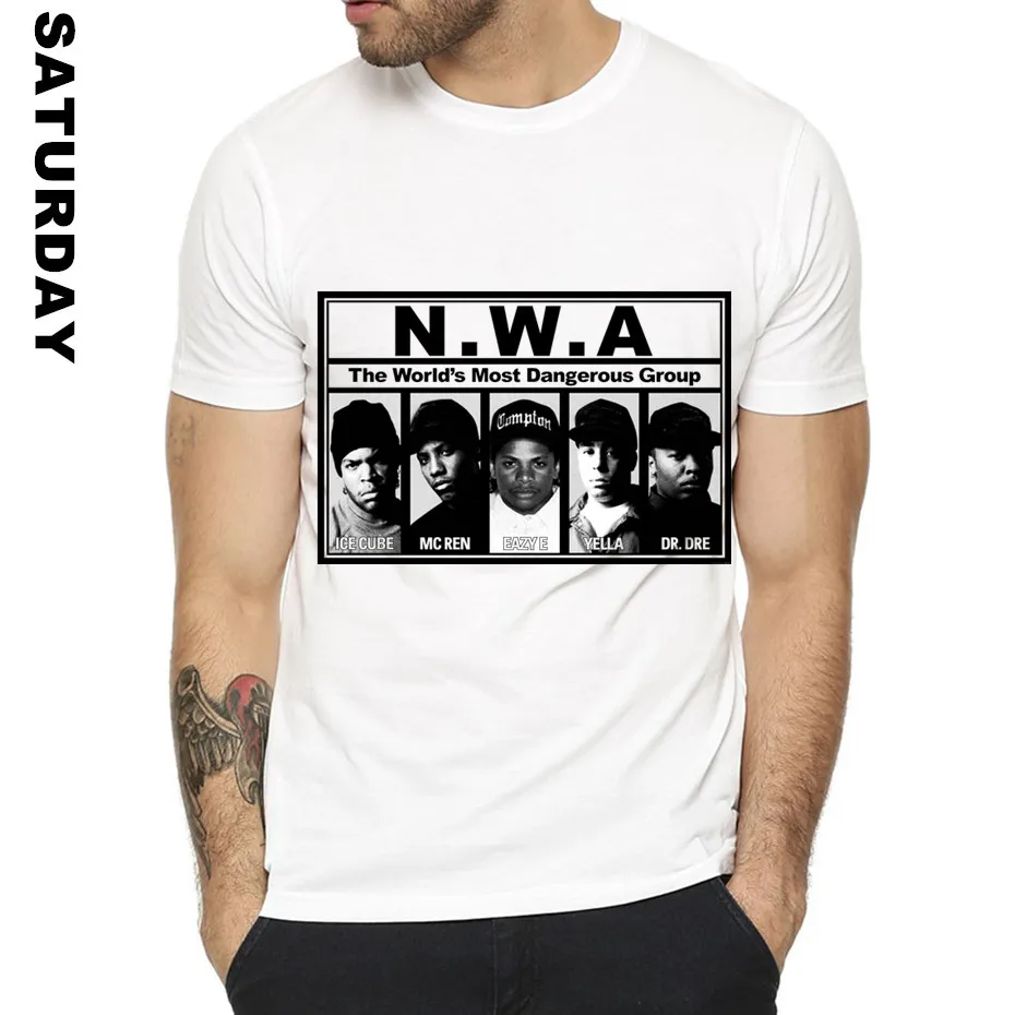 

NWA Straight Outta Compton HipHop Design Funny T Shirt for Men and Women,Unisex Comfortable Breathable T-Shirt Men's Streewear