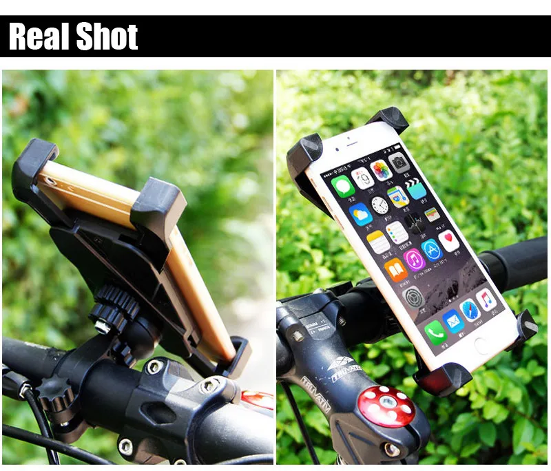 Perfect Universal 360 Degree Rotation Bike Bicycle Motorcycle Handlebar Clip Stand Phone Holder Bracket Mount Shockproof for 3.5-6.5" 12