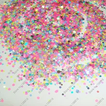 30 г смешанный неоновые лак для ногтей Цвета и(шестигранник+ Круглый) формы устойчив к растворителям порошок для ногтей искусства и польский