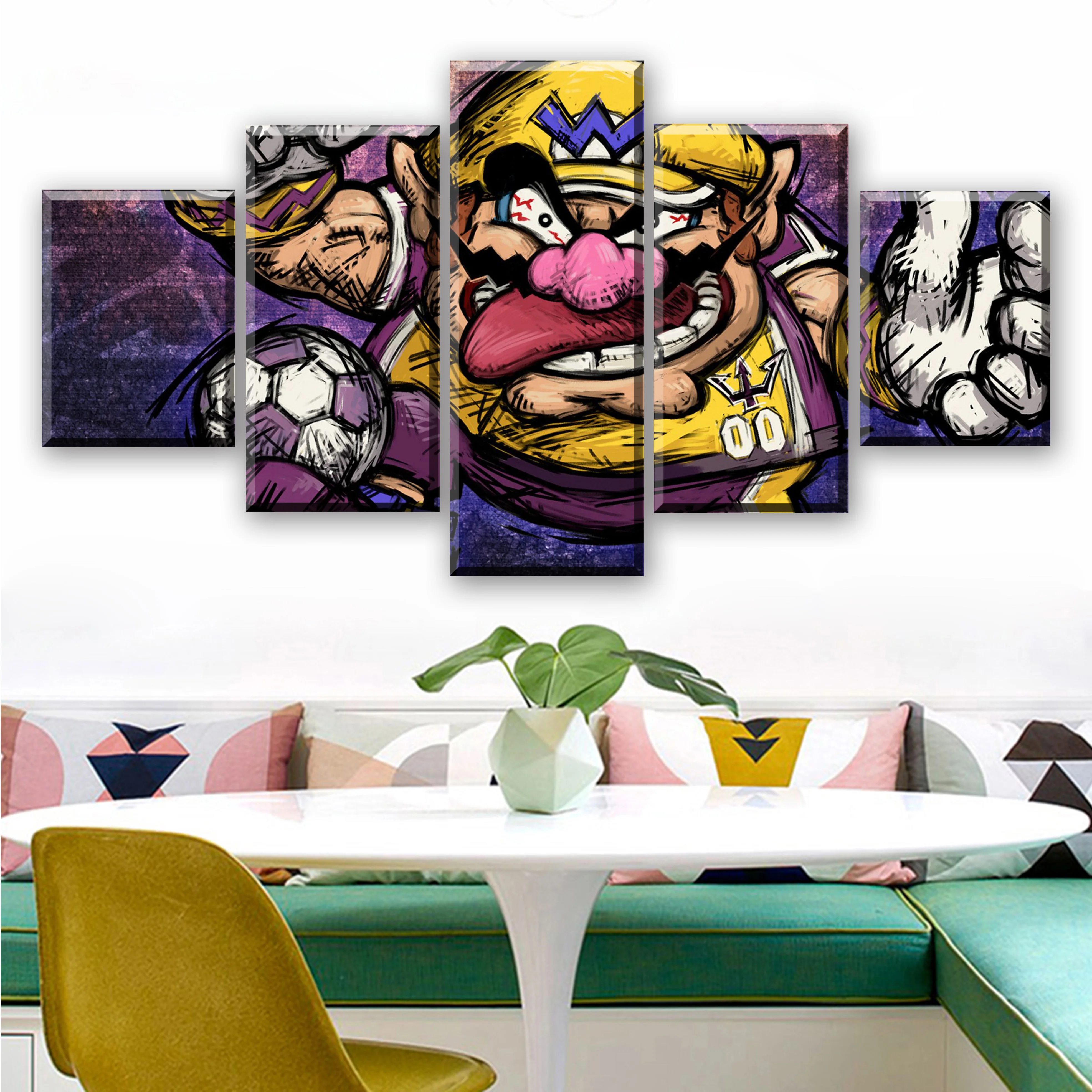 5 pièces HD dessin animé mur photos Super Mario Bros toile peinture pour la  décoration intérieure moderne mur Art jeu vidéo affiche décoration |  AliExpress