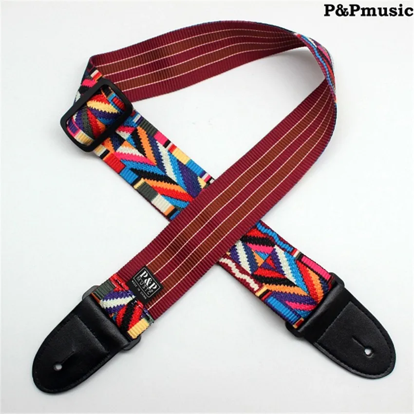 

P&P UK319 Durable color Raibow color Weave ukulele strap stringed instrument music accessories