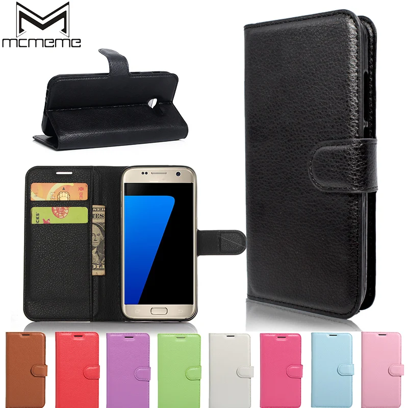 

MCMEME Case For Samsung Galaxy S7 S 7 Edge Case Flip Wallet Cover For Samsung Galaxy S7 Edge Case PU Leather Phone Cover Coque