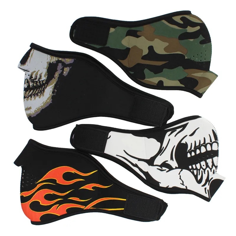 

OUTERDO Neoprene Half Face Reversible MTB Bike Mask Ultra Comfortable Cycling Face Mask Lightweight Breathable Bicycle Face Mask