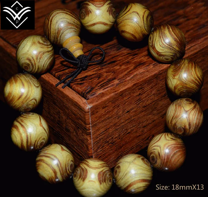 

Golden Flower Ghost Eye Budda Bead Bracelet