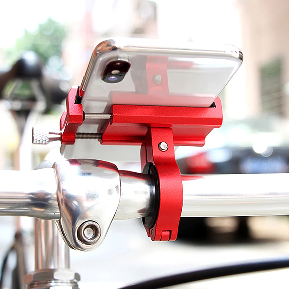 

Aluminum Alloy Bicycle Phone Holder Anti-shake Mobile Phone & GPS Navigation Racks MTB Bike Motorcycle Bike Phone Holder