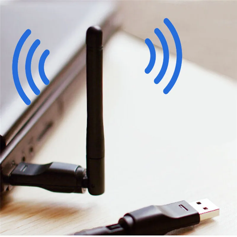 2017 Новый мини 150mbps Wifi адаптер 802.11b/n/g USB Wi-Fi сетевая LAN Карта 2dBi wifi антенна adaptador PC