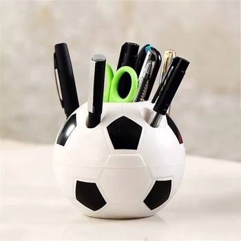 Soccer Shape Tool Supplies Pen Pencil Holder Football Shape Toothbrush Holder Desktop Rack Table Home Decoration Student Gifts