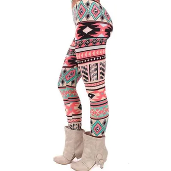 

2018 Fashion Women Lady Elasticity Skinny Tribal Printed Stretchy Pants Leggings 0717