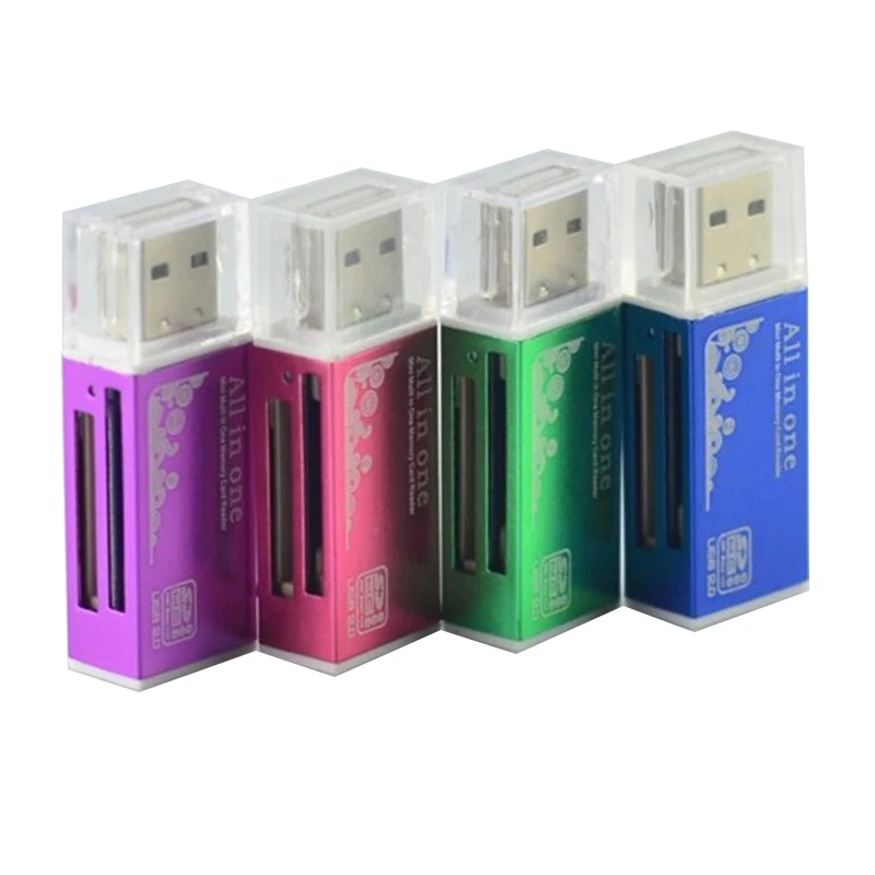 Высокая Скорость card reader 4 в 1 SD TF MS M2 Micro USB многофункциональный чтения карт памяти адаптера для портативных ПК телефон