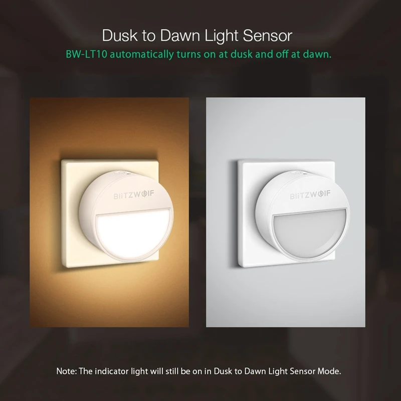  BlitzWolf BW-LT10 Smart Home Light Sensor Light for Night 3000K Color Temperature 20 Lumens Lightin - 32958189125