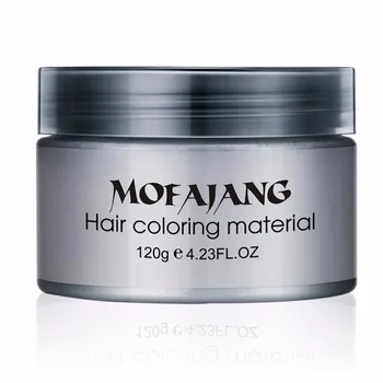 

Salon Hair Styling Pomade Silver Ash Grandma Grey Hair Waxes Temporary Disposable Hair Dye Coloring Mud Cream Unisex Women/Men