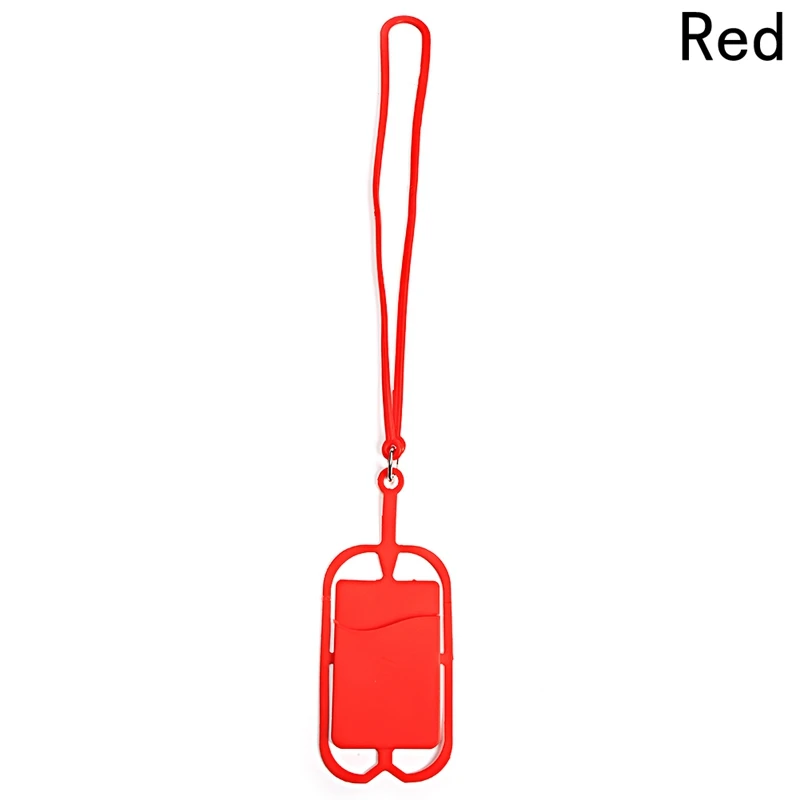 Мобильный телефон силиконовый шнур, ремень на шею браслет карточка для ожерелья Клип наборы DIY - Цвет: PA1476RD