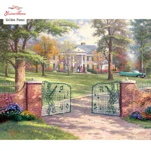 Золотое панно, сделай сам, полный, алмазная вышивка, дверь, фото на заказ, алмазная живопись, вышивка крестиком, 3D, Алмазная мозаика, Рождество 81