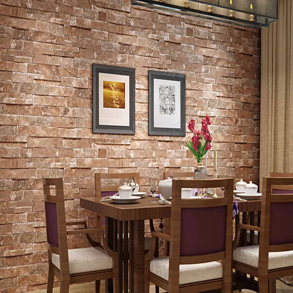 3D Brick Stone Wallpaper Vintage Vinyl Wall Papers Home Decor 3D Brick Stone Wallpaper Vintage Vinyl Wall Papers Home Decor